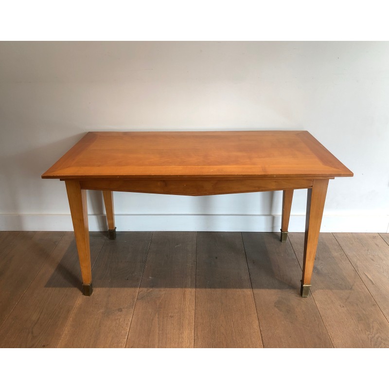 Table Basse en Cerisier à Pieds Fuselés et Sabots de Laito | Maison Barrois