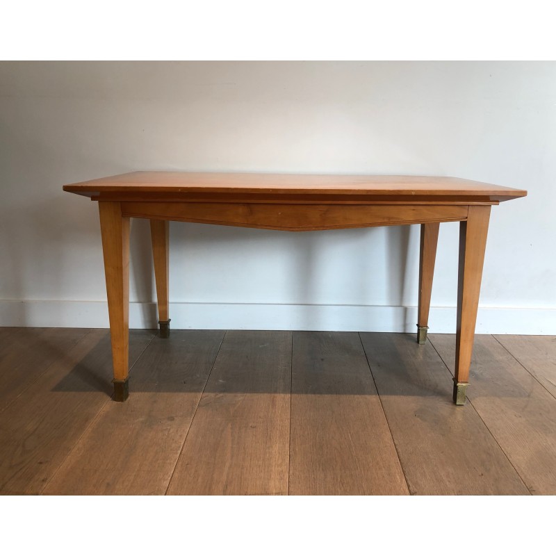 Table Basse en Cerisier à Pieds Fuselés et Sabots de Laito | Maison Barrois