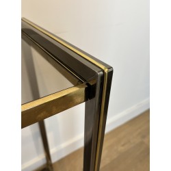 Console in Gunmetal Metal and Brass Fillets with Two Smoke | Maison Barrois