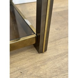 Console in Gunmetal Metal and Brass Fillets with Two Smoke | Maison Barrois