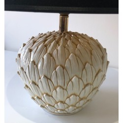 Lampe de Table en Céramique Artichaut, Travail Français, vers 1970