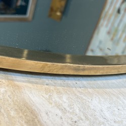 Miroir Ovale Cerclé de Laiton, Design, Travail Italien, ve | Maison Barrois