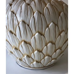 Lampe de Table en Céramique Artichaut, Travail Français, vers 1970