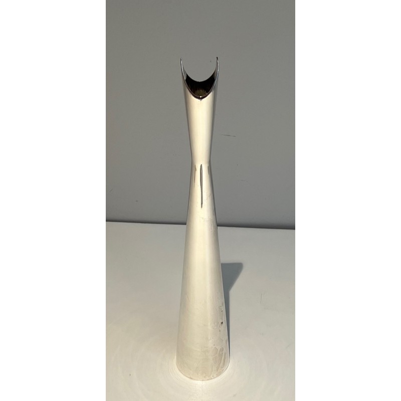 Vase Soliflore « Cardinale » en Métal Argenté, Design, Tra | Maison Barrois