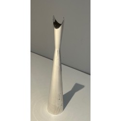 Vase Soliflore « Cardinale » en Métal Argenté, Design, Tra | Maison Barrois