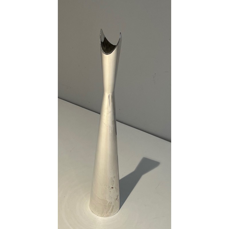 Vase Soliflore « Cardinale » en Métal Argenté, Design, Tra | Maison Barrois