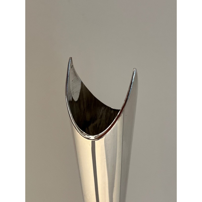 Vase Soliflore « Cardinale » en Métal Argenté, Design, Tra | Maison Barrois