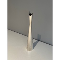 Silvered Metal Bud Vase, Italian Work, “Cardinale”, circa | Maison Barrois