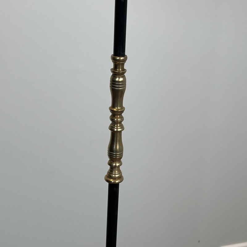 Lampadaire Tripode en Métal Laqué Noiret Laiton, Modernist | Maison Barrois