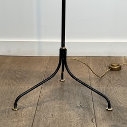 Lampadaire Tripode en Métal Laqué Noiret Laiton, Modernist | Maison Barrois