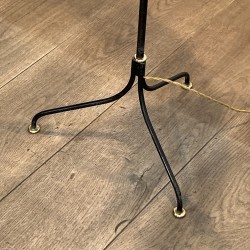 Lampadaire Tripode en Métal Laqué Noiret Laiton, Modernist | Maison Barrois