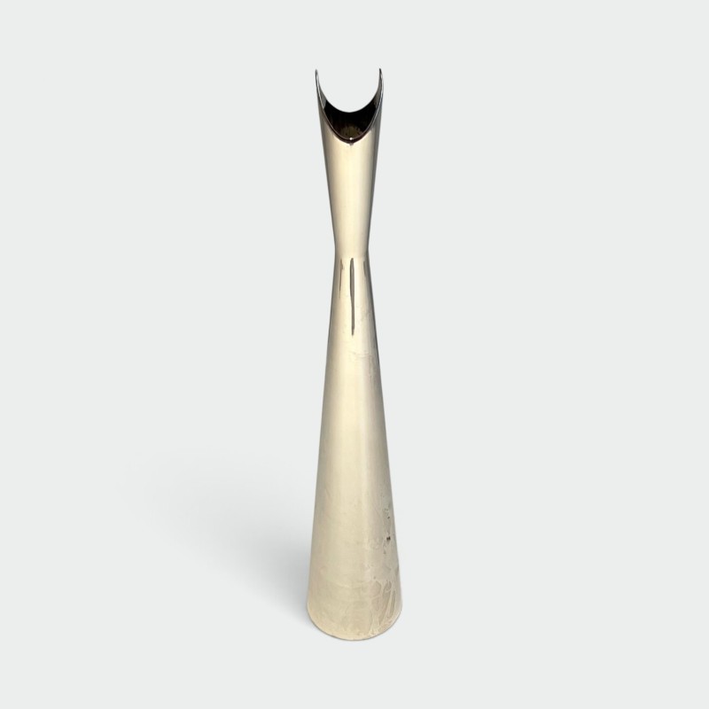 Vase Soliflore « Cardinale » en Métal Argenté, Design, Tra | Maison Barrois