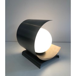 Lampe Moderniste en Tôle d'Acier Brossé Et Boule, Modernis | Maison Barrois