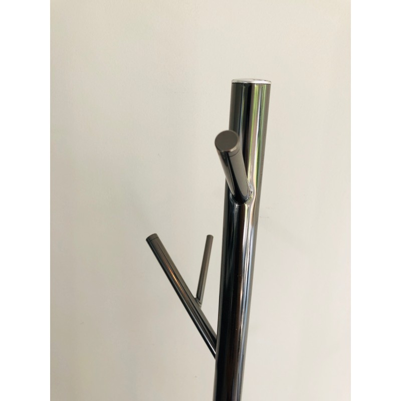 Tree-Form Standing Coat Rack in Black Lacquered Metal and | Maison Barrois