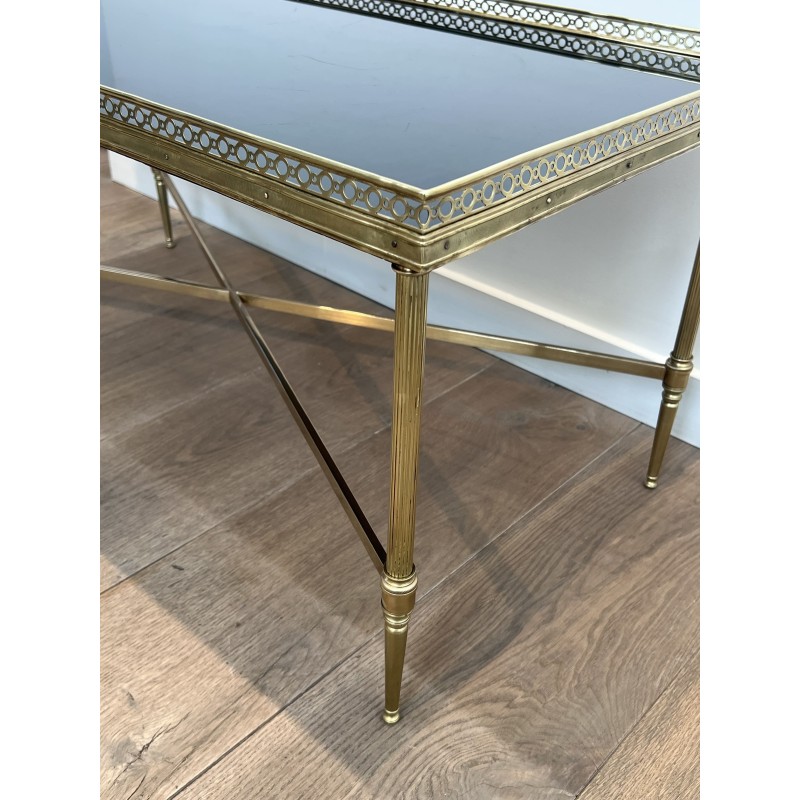 Table Basse Rectangulaire en Laiton à Galerie Ajourée, Néo | Maison Barrois