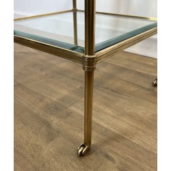 Pair of Side Tables in Brass with Three Glass Tiers, Neocl | Maison Barrois