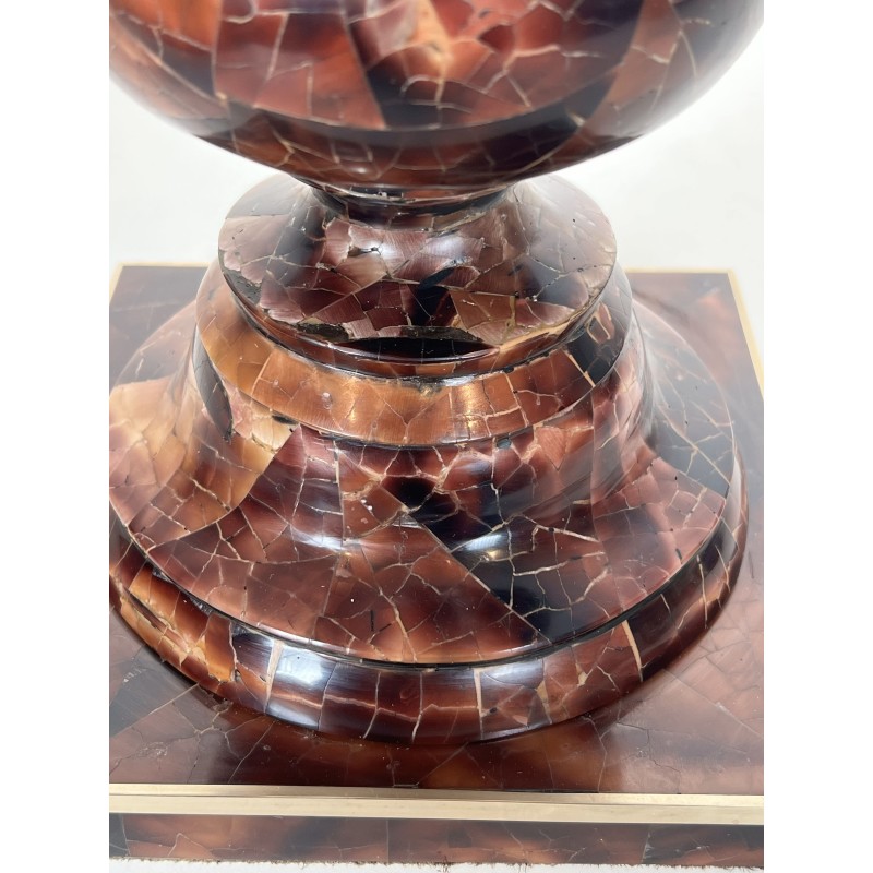 Lampe de Table de Forme Balustre en Marqueterie et Filets | Maison Barrois