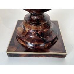 Lampe de Table de Forme Balustre en Marqueterie et Filets | Maison Barrois