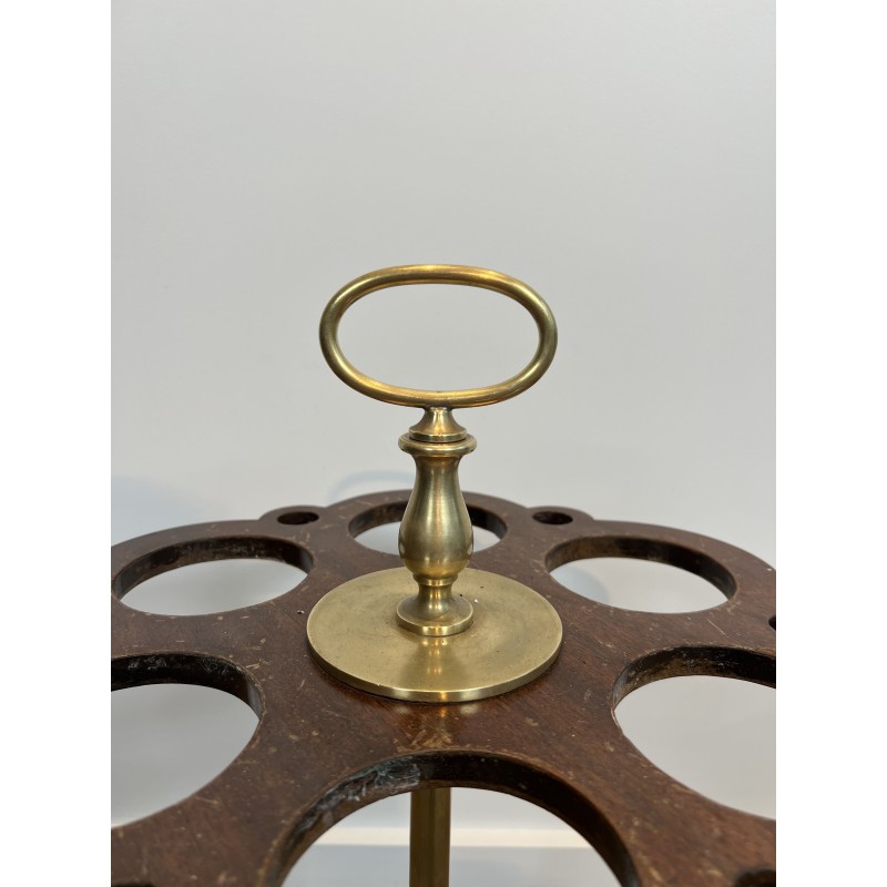 Umbrella Stand (and Cane Stand) in Brass with Openwork Tra | Maison Barrois