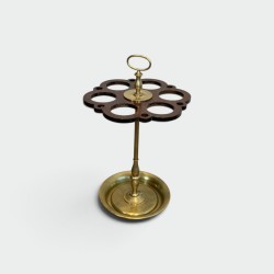 Umbrella Stand (and Cane Stand) in Brass with Openwork Tra | Maison Barrois