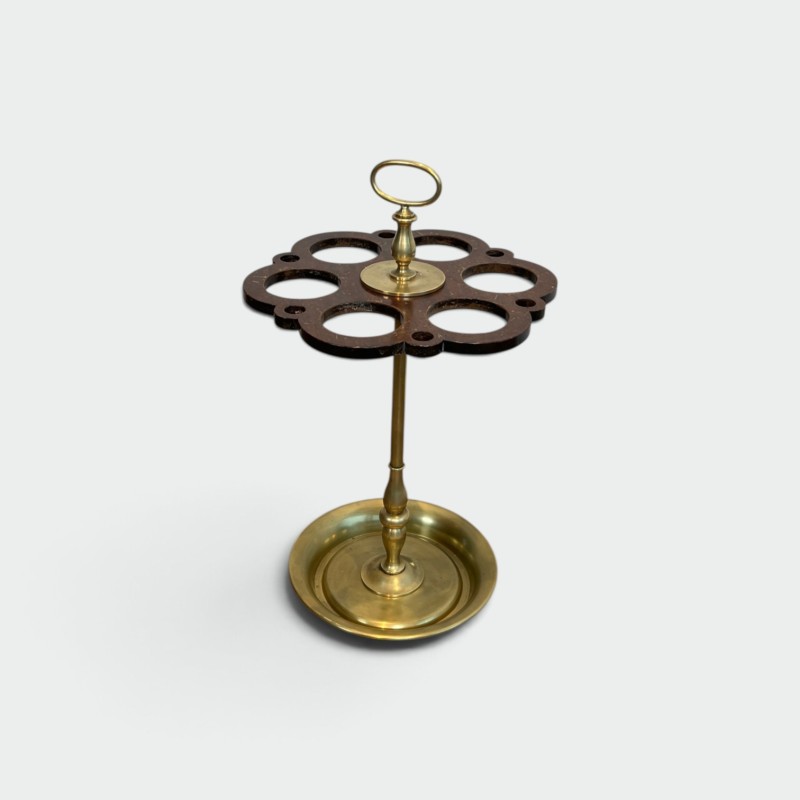Umbrella Stand (and Cane Stand) in Brass with Openwork Tra | Maison Barrois