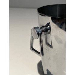 Petit Seau à Champagne en Métal Argenté Facetté, Art Déco, | Maison Barrois