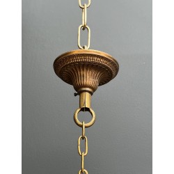 Petit Lustre en Bronze à Décors de Nœud, Louis XVI, Travail Français, vers 1920