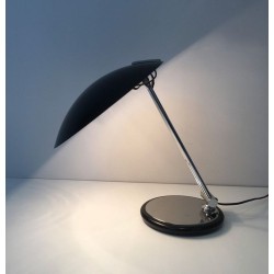 Adjustable Chrome & Black Lacquer Desk Lamp, Design, circa 1970