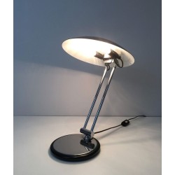 Adjustable Chrome & Black Lacquer Desk Lamp, Design, circa 1970