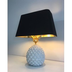 Lampe Ananas en Porcelaine Design, Travail Italien, vers 1970