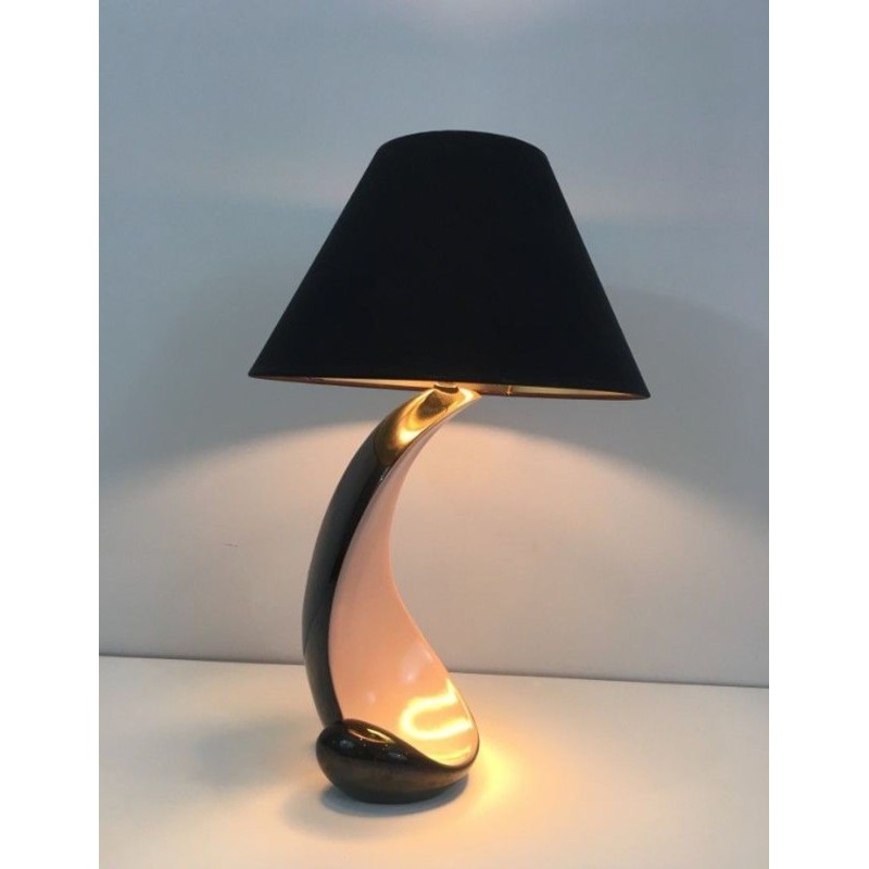 Lampe de Table Céramique Design, Travail Français, vers 1950