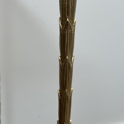 Bout de Canapé en Bronze Doré à Décor de Palmes et Double, Néo-classique, Travail Français, attribué à Maison Baguès, vers 1940