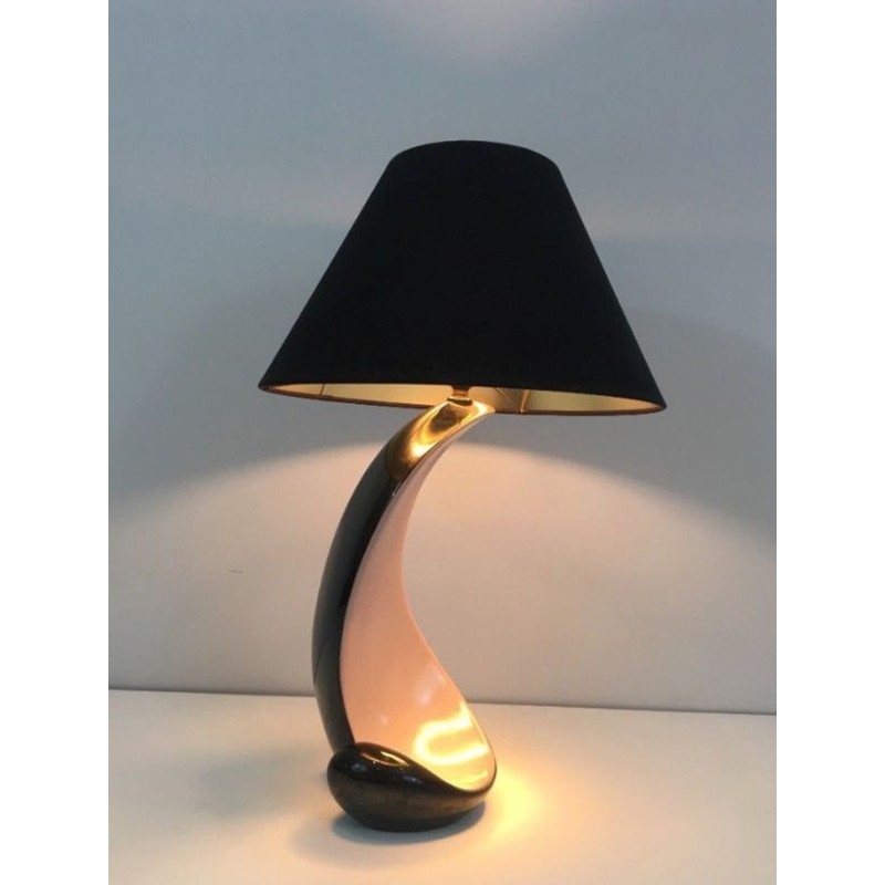 Lampe de Table Céramique Design, Travail Français, vers 1950