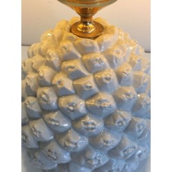 Lampe Ananas en Porcelaine Design, Travail Italien, vers 1970