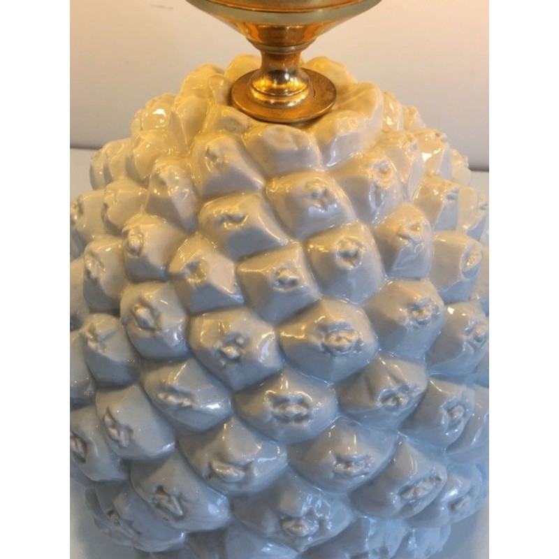 Lampe Ananas en Porcelaine Design, Travail Italien, vers 1970