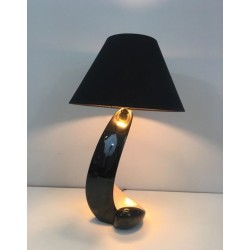 Lampe de Table Céramique Design, Travail Français, vers 1950