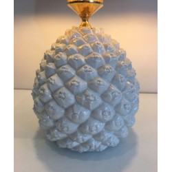 Lampe Ananas en Porcelaine Design, Travail Italien, vers 1970