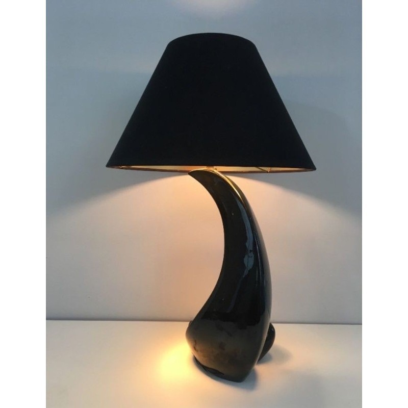 Lampe de Table Céramique Design, Travail Français, vers 1950