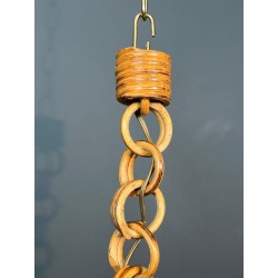 Rattan Chandelier, Style of Audoux-Minet, French Work, circa 1950 – Maison BARROIS