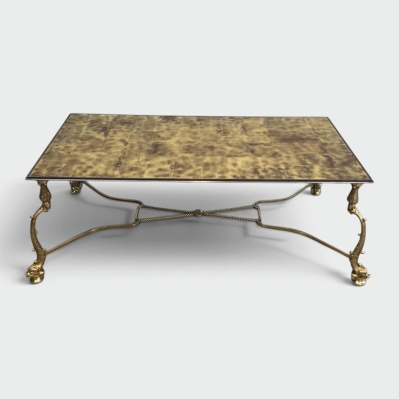 Table Basse en Laiton. Maison Jansen