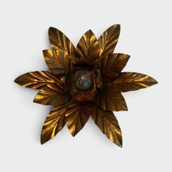 Applique fleur en métal doré