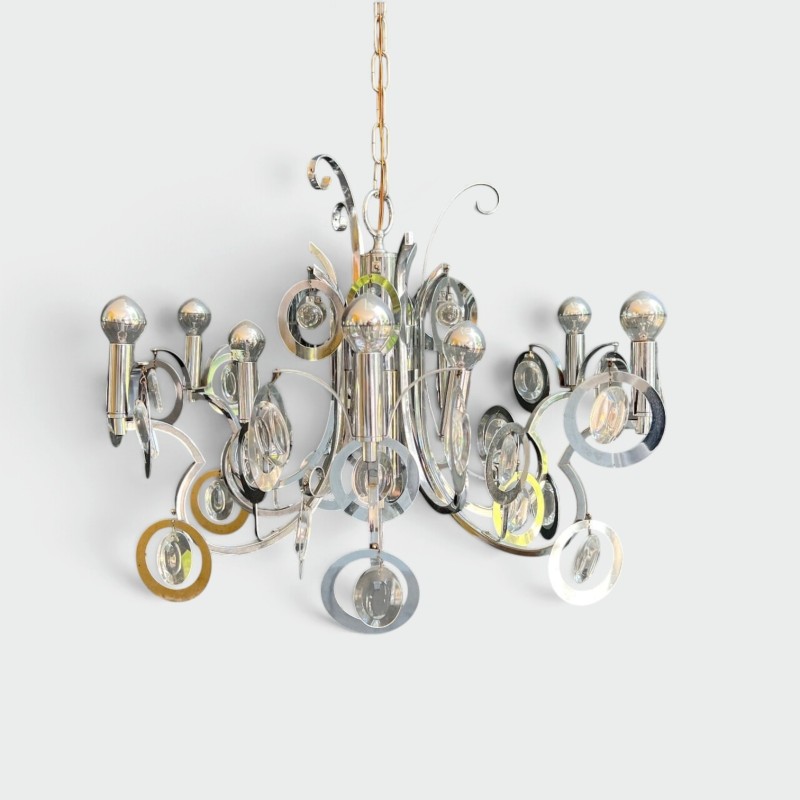 Design Chandelier in Chromed, Sciolari | Maison Barrois