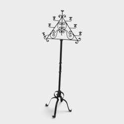 Seven-Arm Wrought Iron Floor Lamp, Art Déco, French Work, circa 1940 | Maison BARROIS