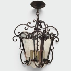 Wrought Iron & Cut Glass Lantern Circa 1940 | Maison BARROIS