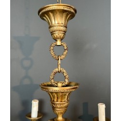 Bronze Chandelier with Ram’s Heads, Louis XVI Style, Manner of Maison Jansen, circa 1940 – Maison BARROIS