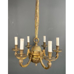 Six-Light Louis XVI Style Bronze Chandelier, French Work, circa 1900 – Maison BARROIS