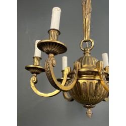 Six-Light Louis XVI Style Bronze Chandelier, French Work, circa 1900 – Maison BARROIS