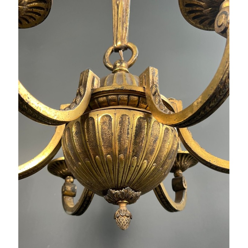 Six-Light Louis XVI Style Bronze Chandelier, French Work, circa 1900 – Maison BARROIS