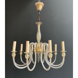 Ten-Arm Murano Crystal Chandelier, Italian Work, circa 1970 – Maison BARROIS