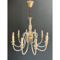 Lustre en Cristal de Murano à 10 Bras, Travail Italien, vers 1970 – Maison BARROIS